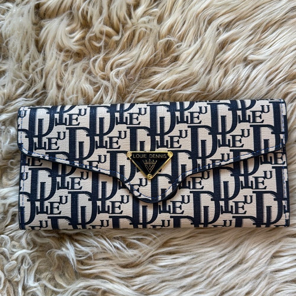 Black And Cream Wallet Clutch